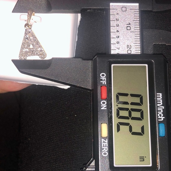 10k solid gold SI Certified Diamond A Initial pendant NOT plated, free appraisal - Picture 9 of 11